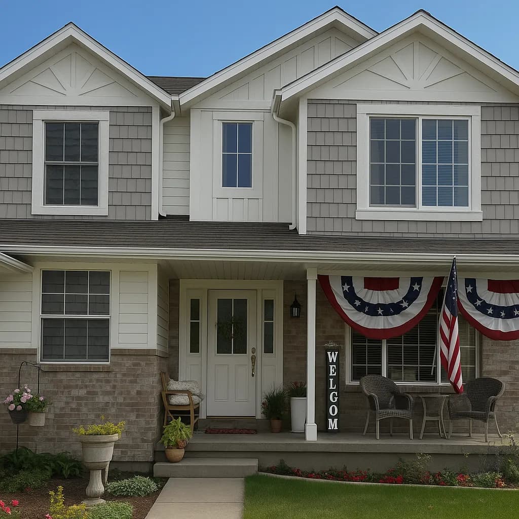 Completed siding project — residential home exterior