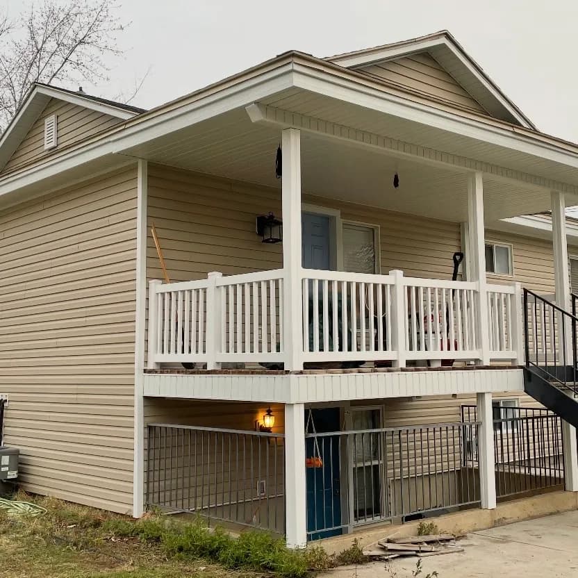 Completed deck and siding renovation