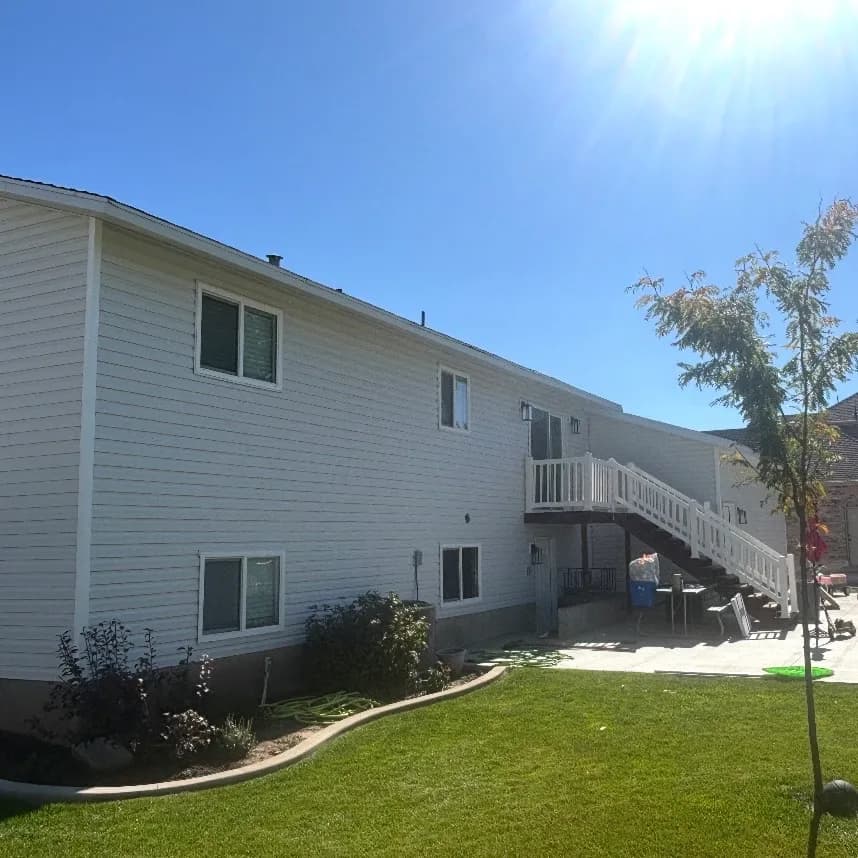 Full home siding with deck